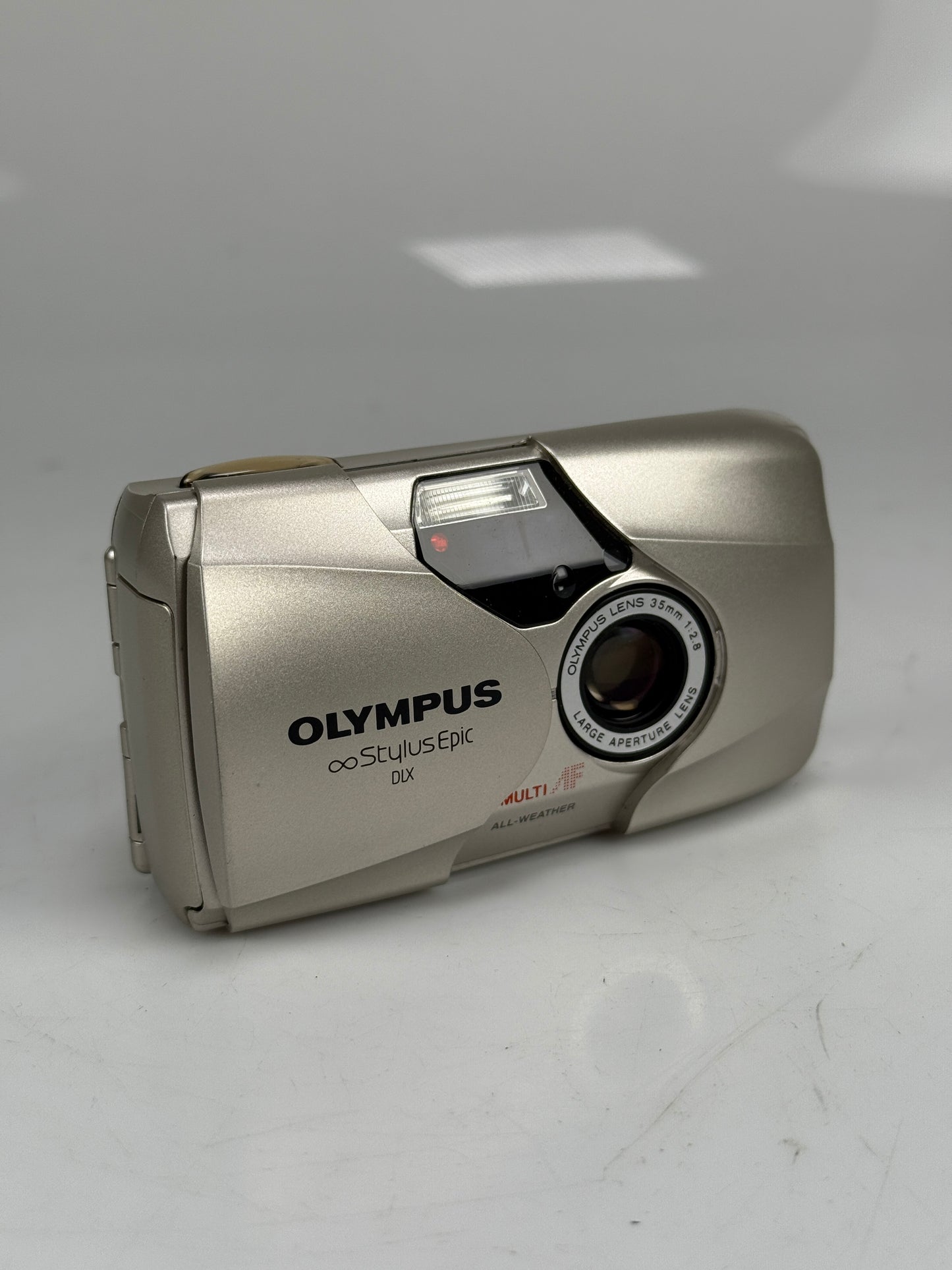 Olympus Stylus Epic DLX MJU II 35mm point and shoot p&s film camera 35mm f2.8 chrome/silver