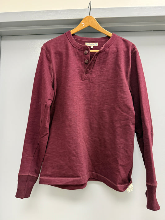 Merz B Schwanen Longsleeve Shirt Size 6 (L) Maroon Loopwheeled Heavy Weight Made in Germany