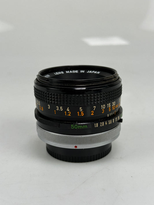 Canon 50mm F1.8 SC FD mount lens
