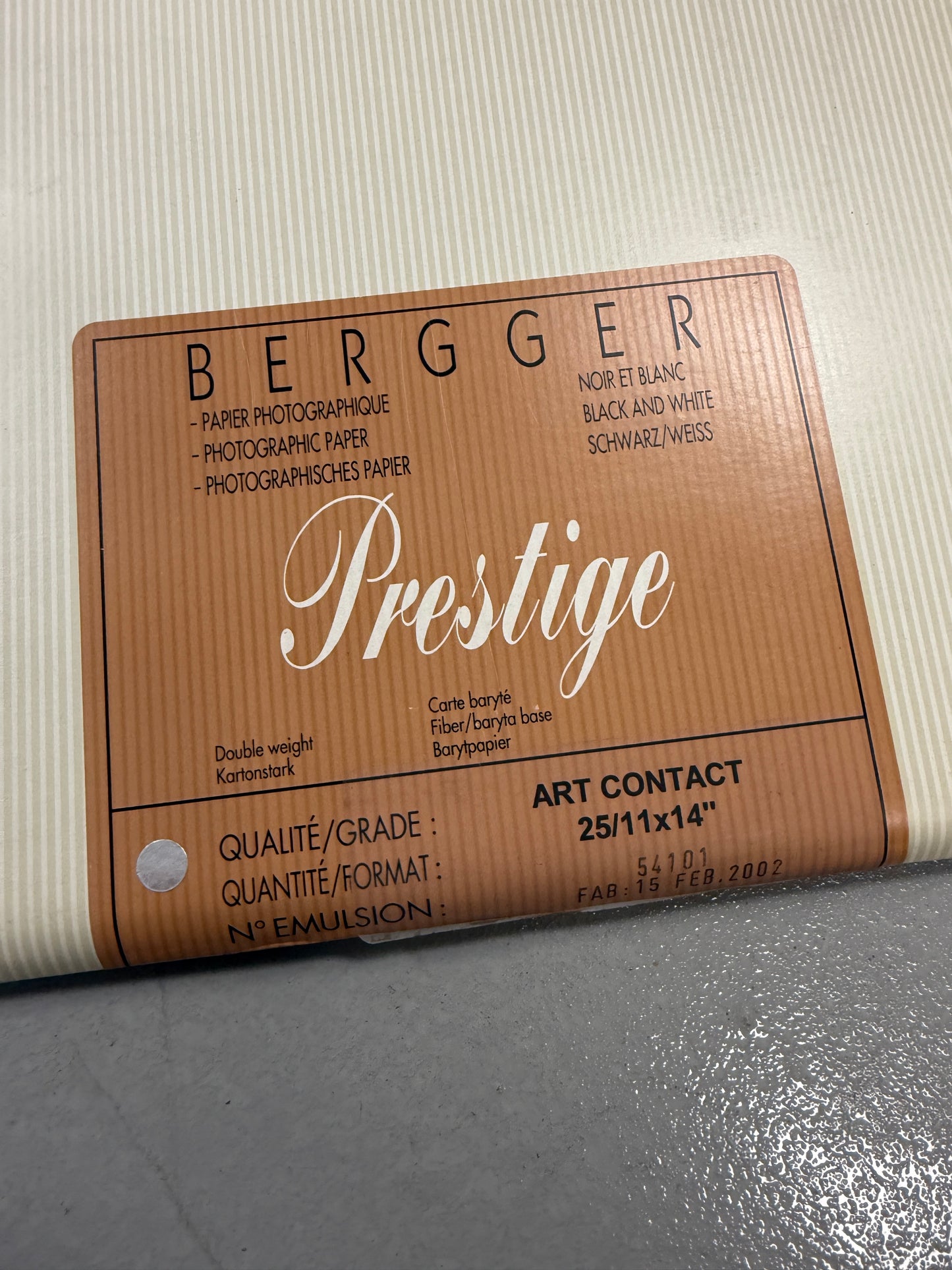 Bergger Prestige Art Contact 11x14" Photo Paper 25 sheets
