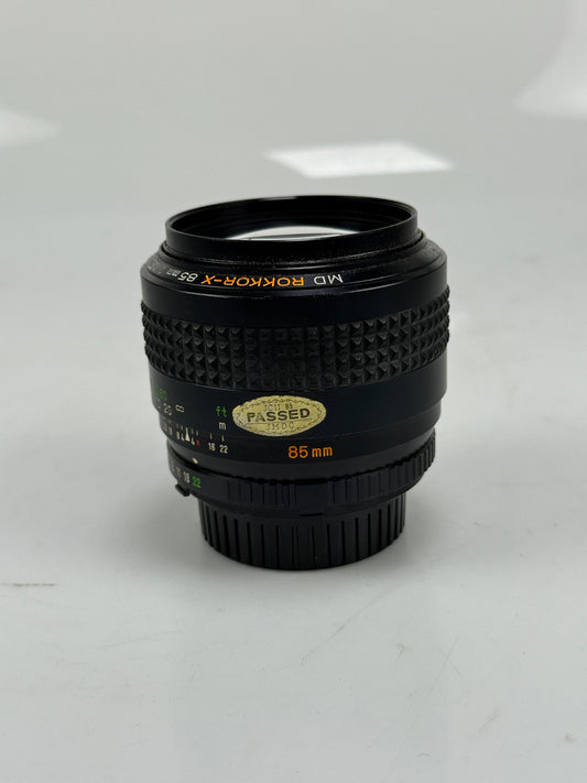 Minolta MC ROKKOR X 85mm f1.7 MF Portrait Lens