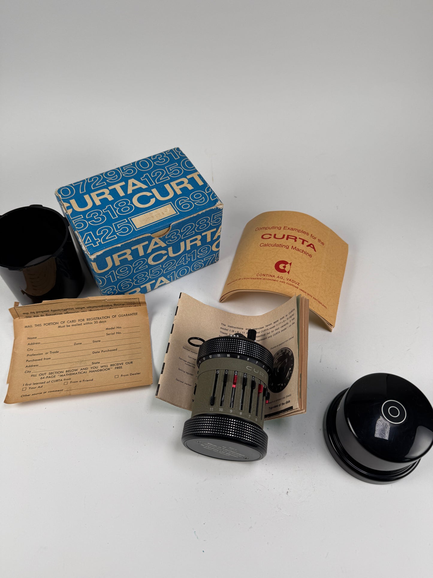 Curta Type II Mechanical Calculator – Excellent Condition w/ Original Box case