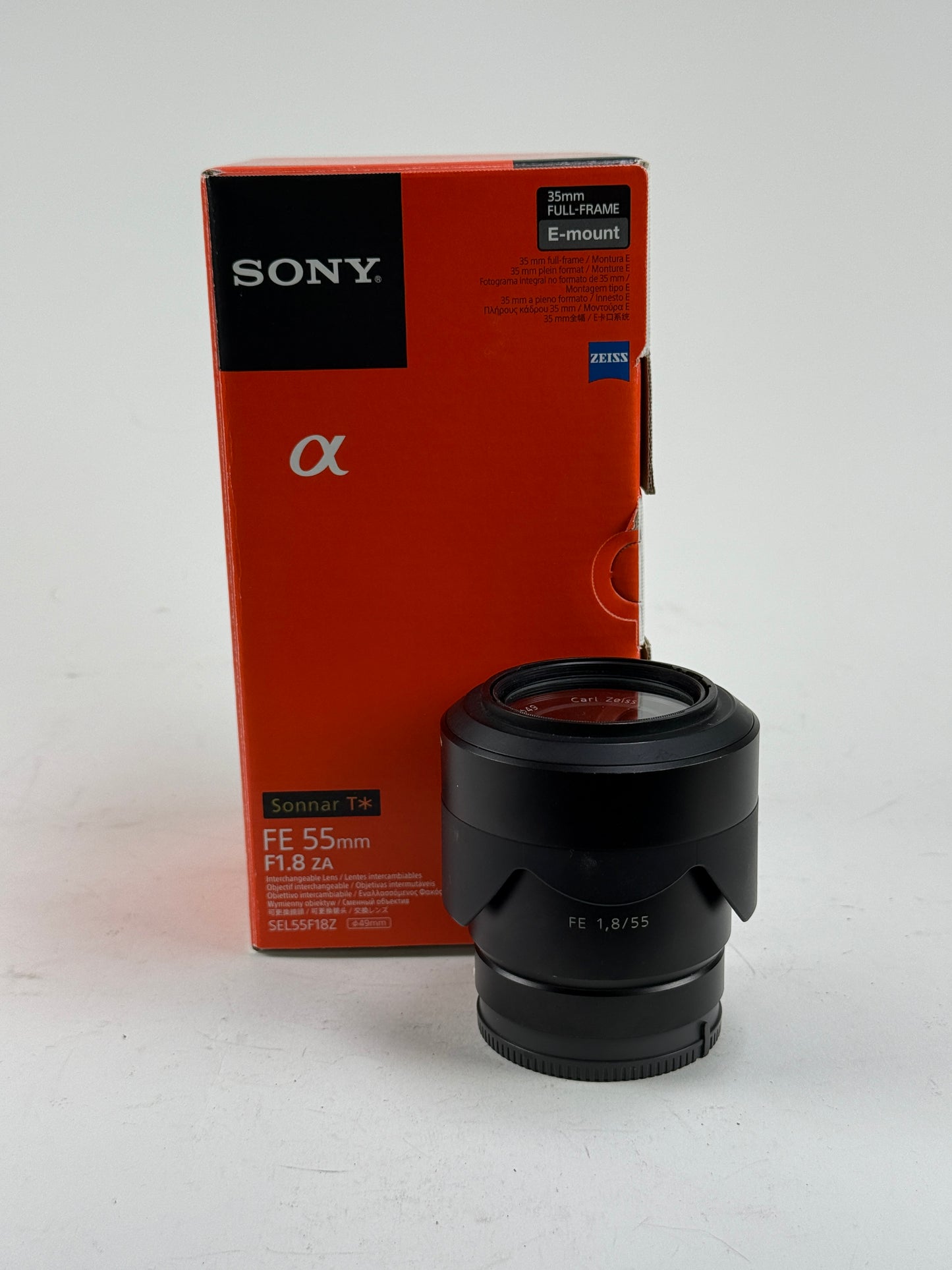 Sony 55mm F1.8 Sonnar T FE ZA Full Frame Prime Lens - Black SEL55F18Z