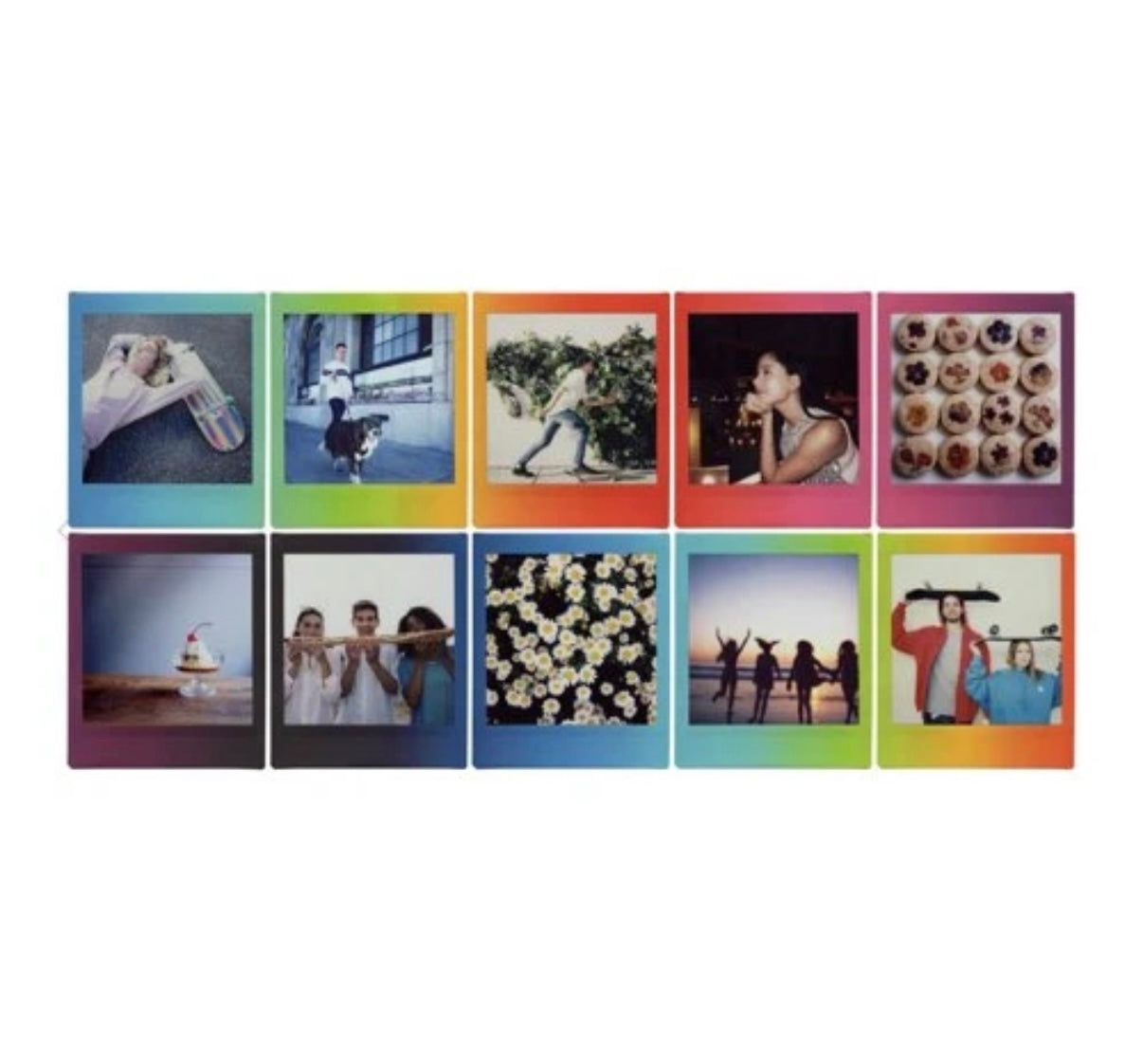 Fujifilm instax Square Instant Film 10 Exposures Rainbow Camera Paper 2025