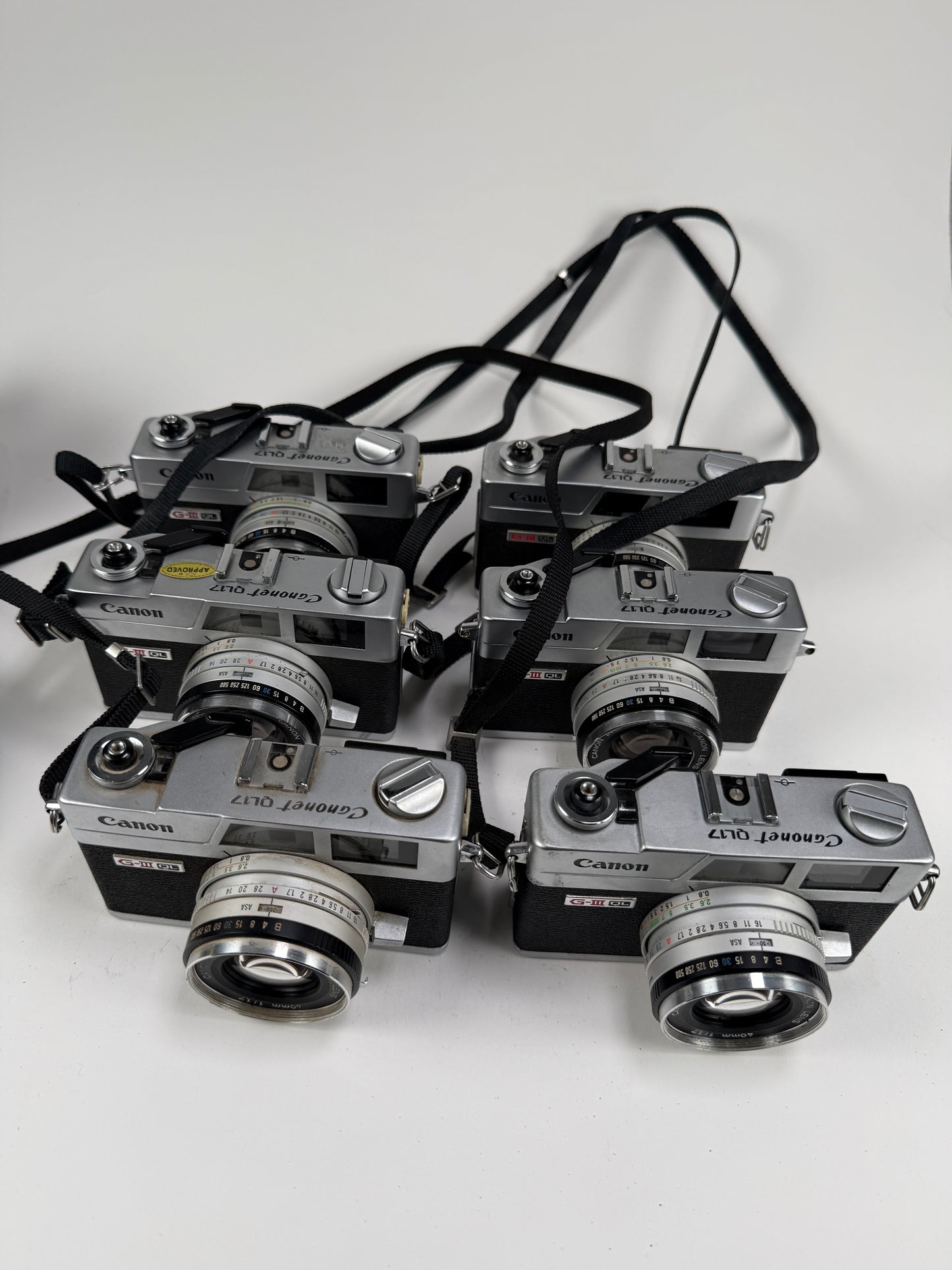 Canon Canonet QL17 GIII 35mm Rangefinder Film Camera lot of 6