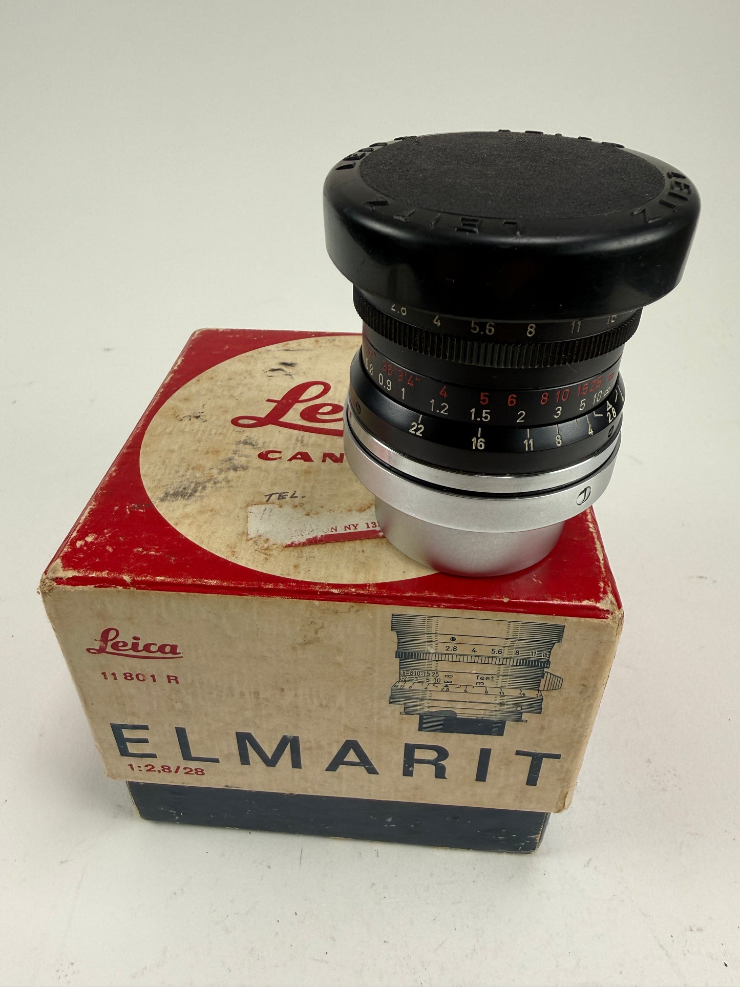 Leica 28mm f2.8 Elmarit V1 9 Element Lens Black Paint Infinity Lock w/ box