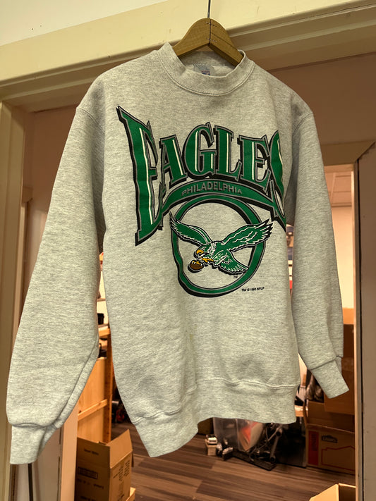 NFL Philadelphia Eagles LOGO 7 Vintage Crewneck Sweatshirt Made In USA Medium