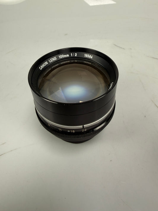 Canon 100mm f2 lens Barrel No Helicoid for Leica LTM L39 Lens