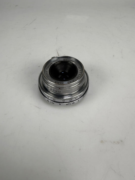 Canon camera Co Rangefinder RF 35mm f3.5 Serenar Leica SM