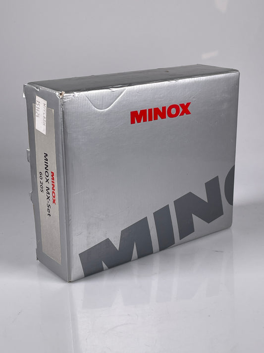 Boxed Minox MX outfit with flash and minocolor 100 film