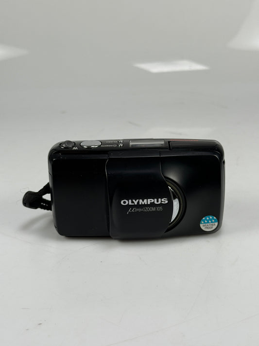 Olympus Mju Zoom 105 AF 35mm Point & Shoot Film Camera Black