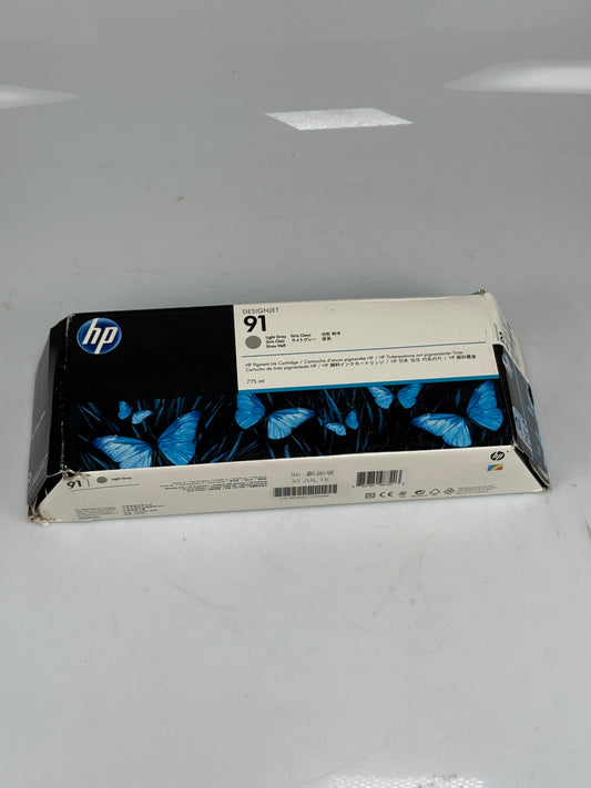 GENUINE HP #91 Light GRAY 775ml INK CARTRIDGE DESIGNJET Z6100 C9466A 07/2019