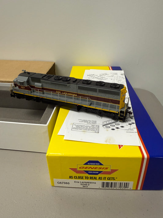 HO ATHEARN GENESIS G67060 SD45-2 ERIE LACKAWANNA Locomotive 3672