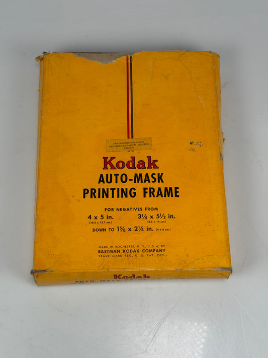 Eastman Kodak 4x5 Inch Adjustable Auto Mask Wood Contact Print Frame