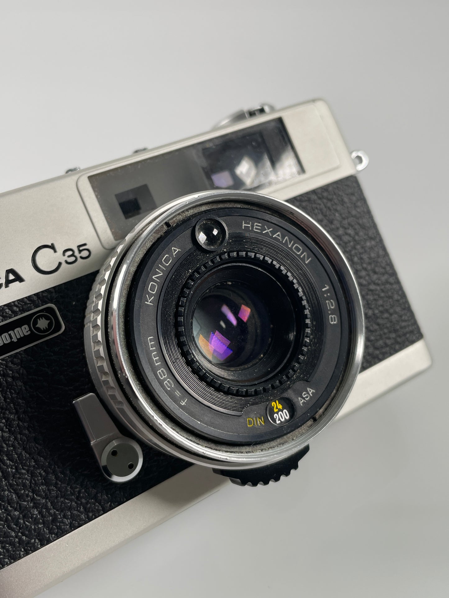 Konica C35 Automatic Rangefinder Film Camera Hexanon 38mm F/2.8 Lens