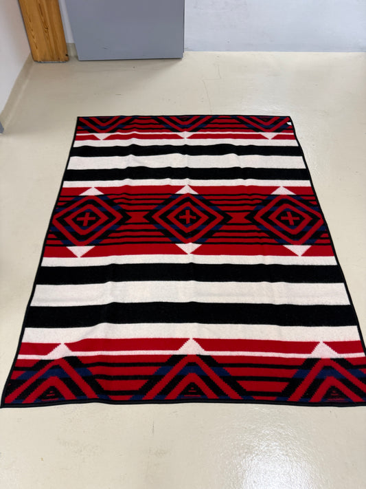 Third Phase Navajo Chief's blanket red black white diamond Pendleton Wool