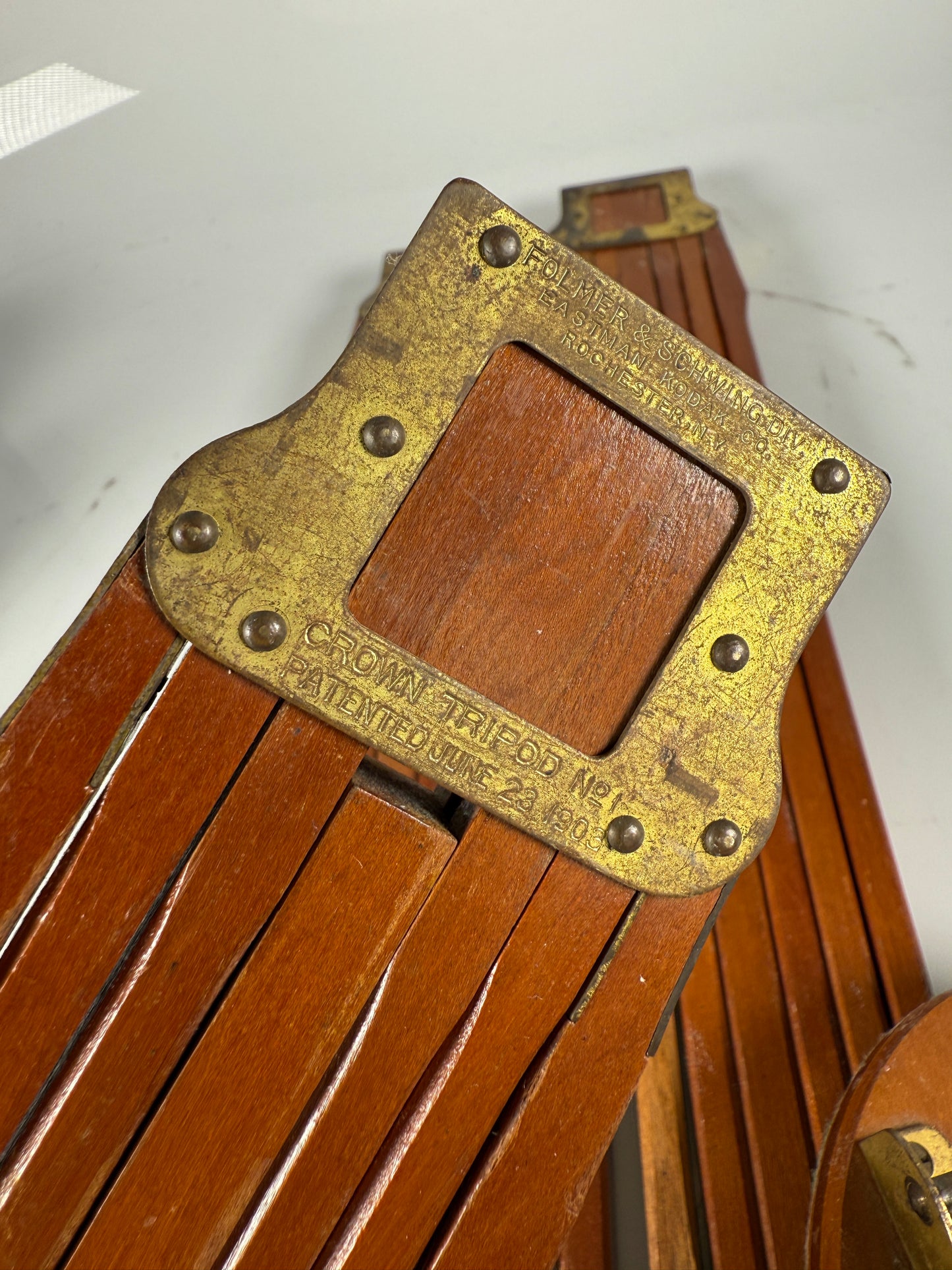 Folmer Schwing Kodak Crown Tripod No.1 Wood & Brass