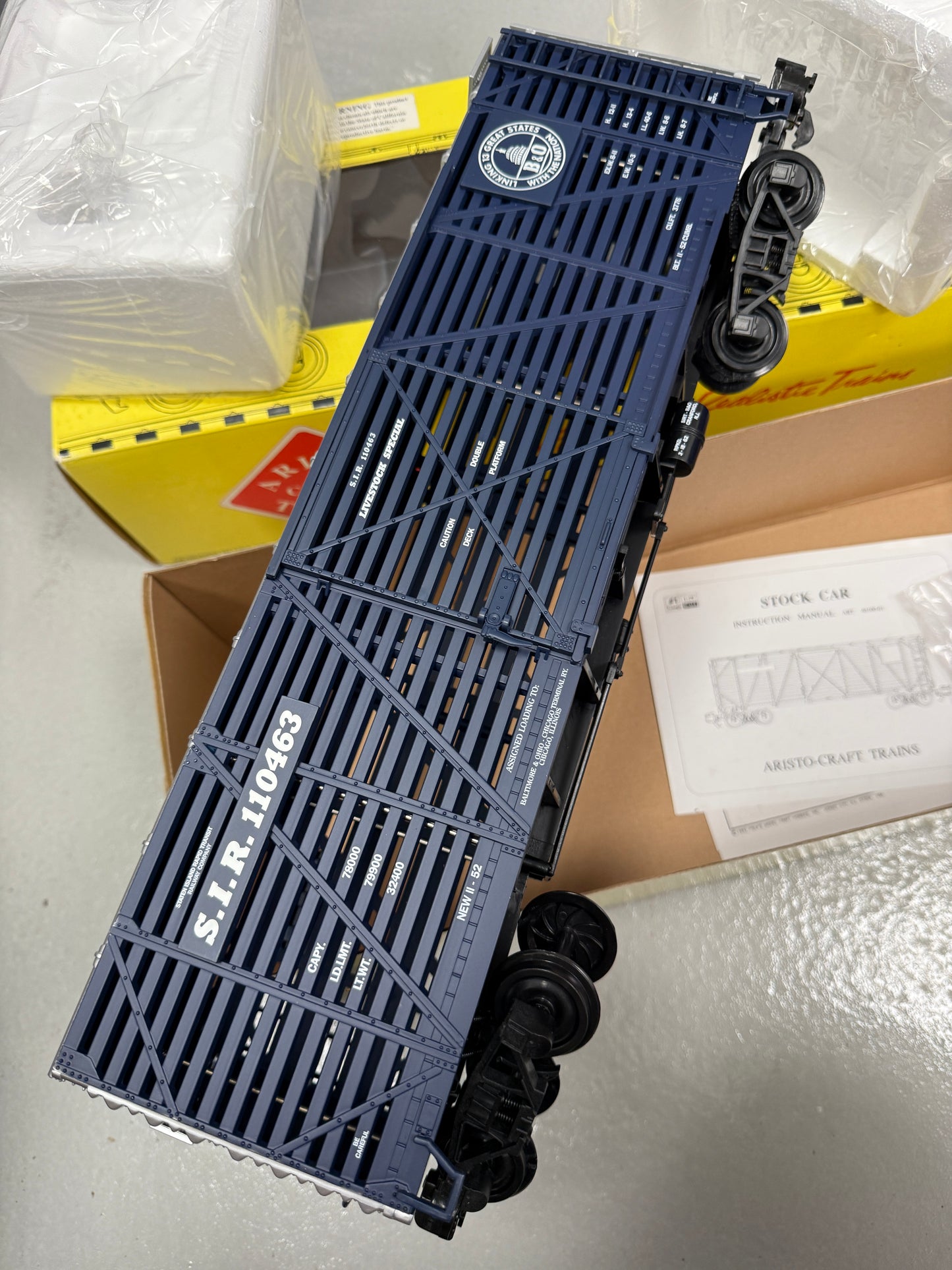 Aristo-Craft ART-46117 Baltimore & Ohio Stock Car 1:29 G-Gauge