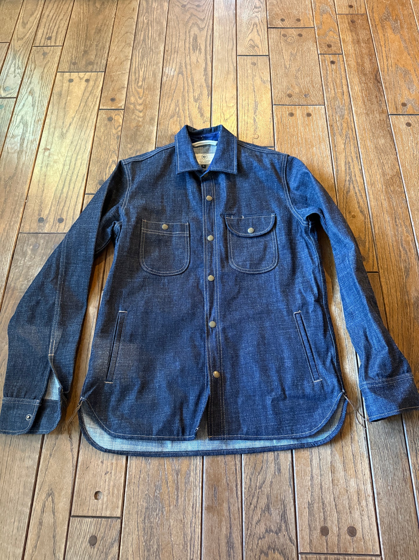 Rogue Territory RGT Japanese Selvedge Denim Service Shirt Jacket $295 – Large