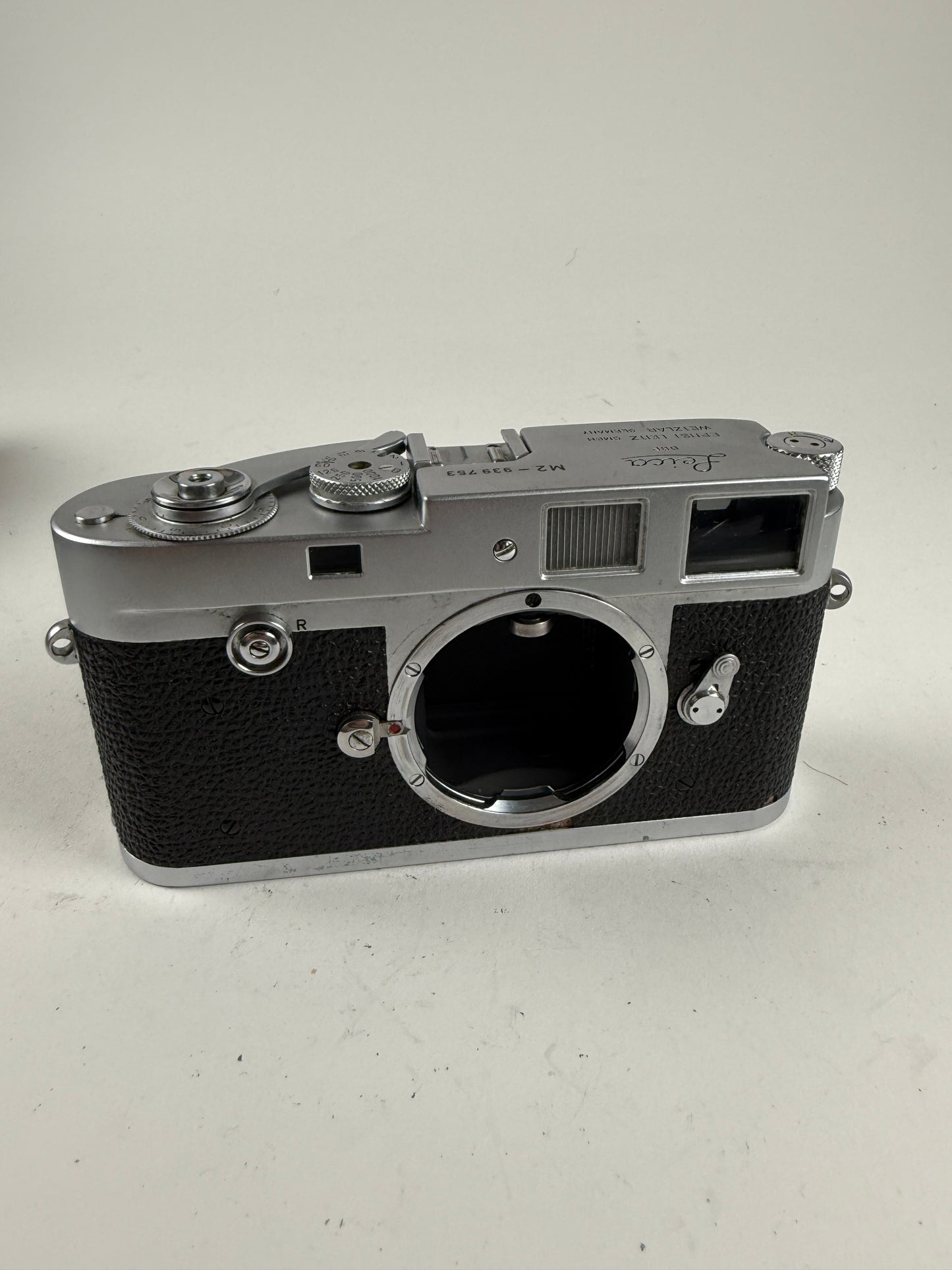 Leica M2 button rewind Chrome 35mm rangefinder film camera body