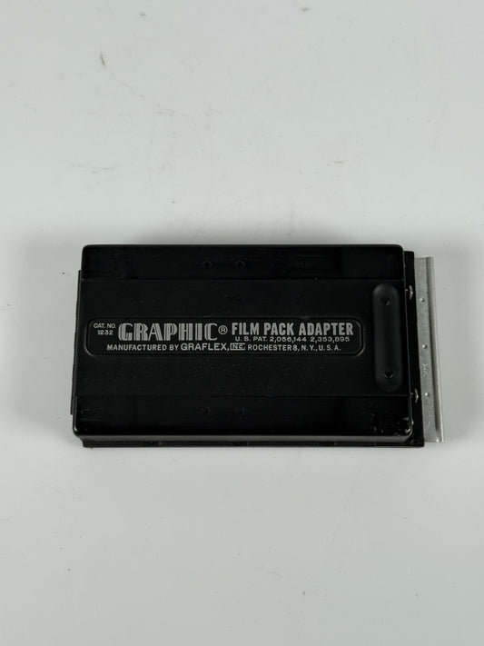 Graflex 2x3 2 1/4x 3 1/4 Graphic Film Pack Adapter with Dark Slide 1232