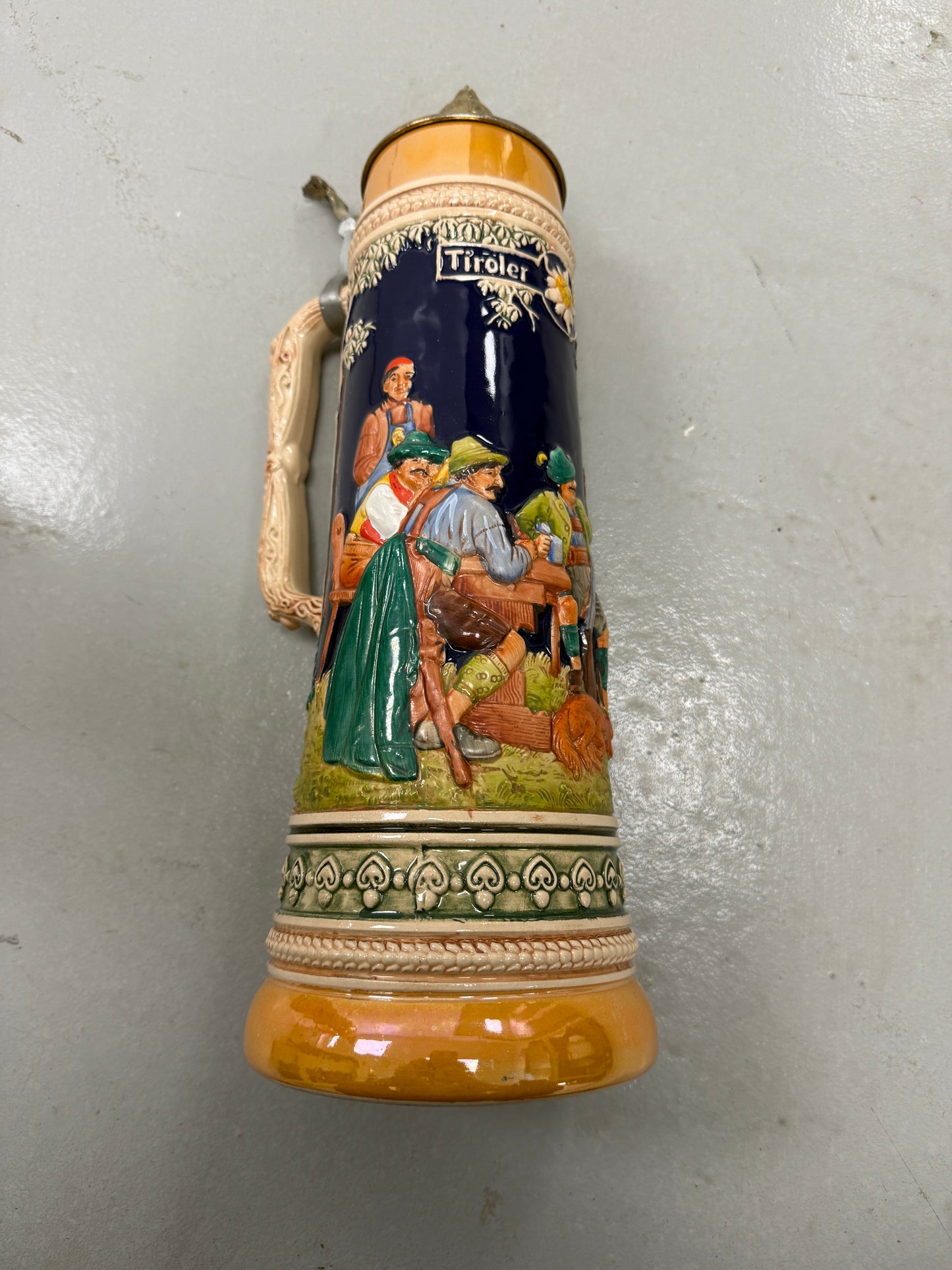 German GERZ Lidded Beer Stein  2L