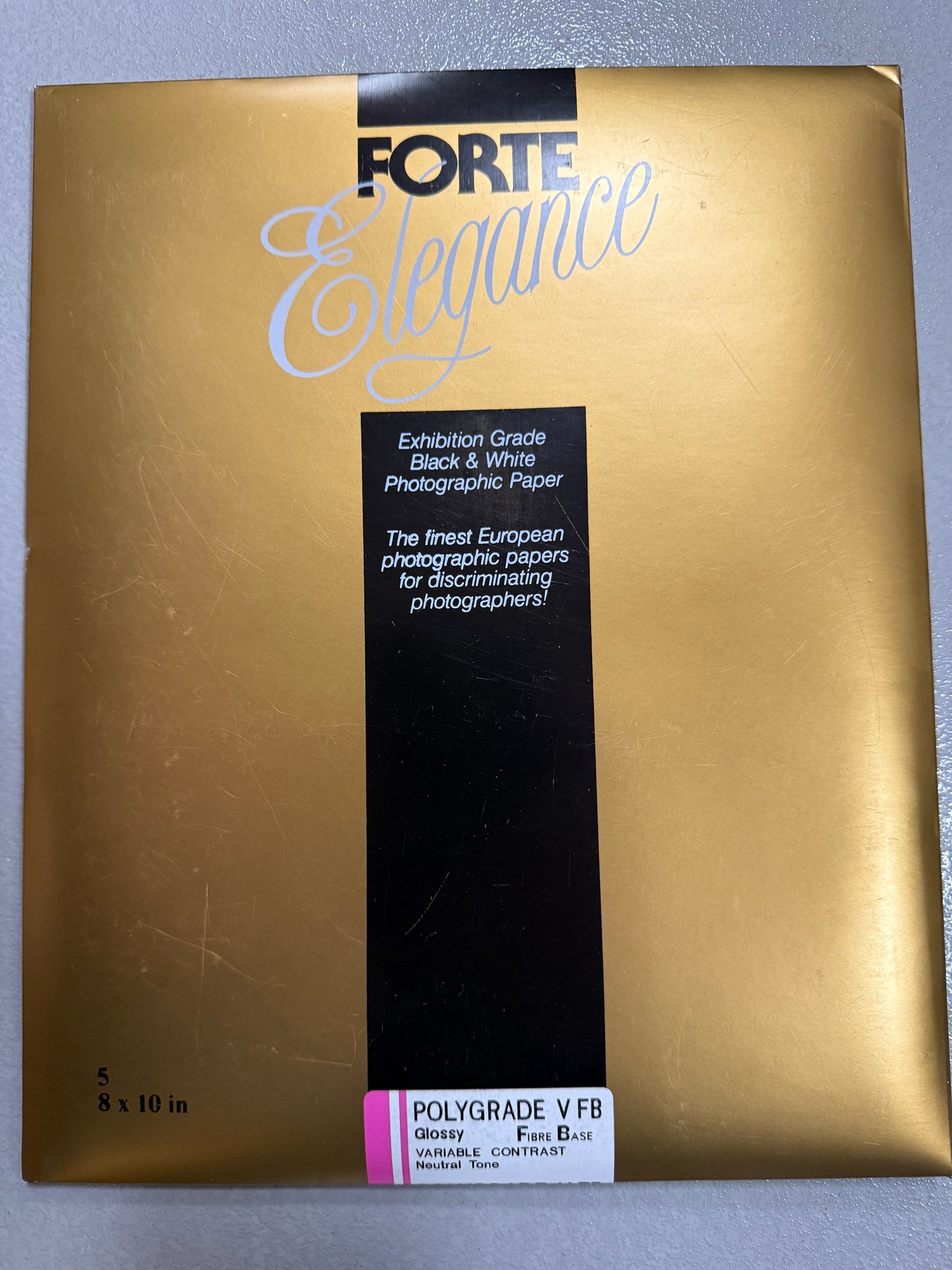 Forte Polygrade V FB GLOSSY 8x10" Photo Paper 5 sheets unopened NOS