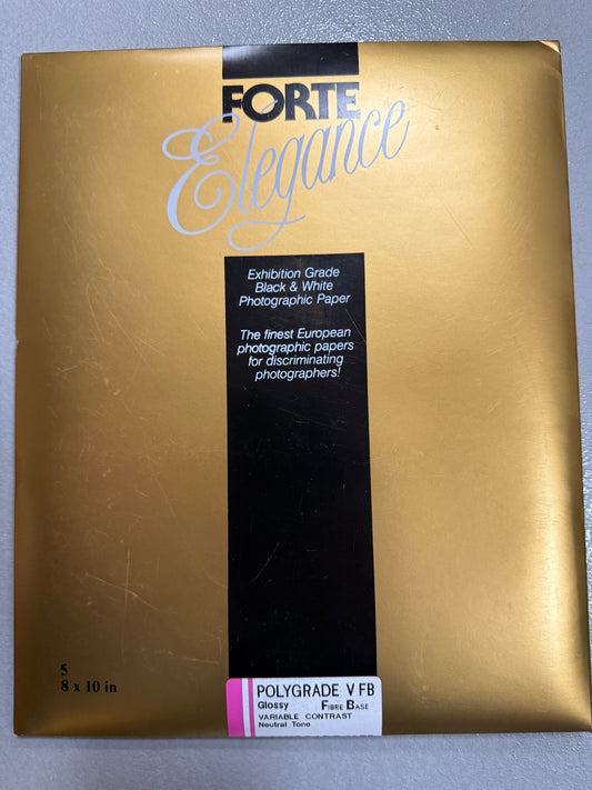 Forte Polygrade V FB GLOSSY 8x10" Photo Paper 5 sheets unopened NOS