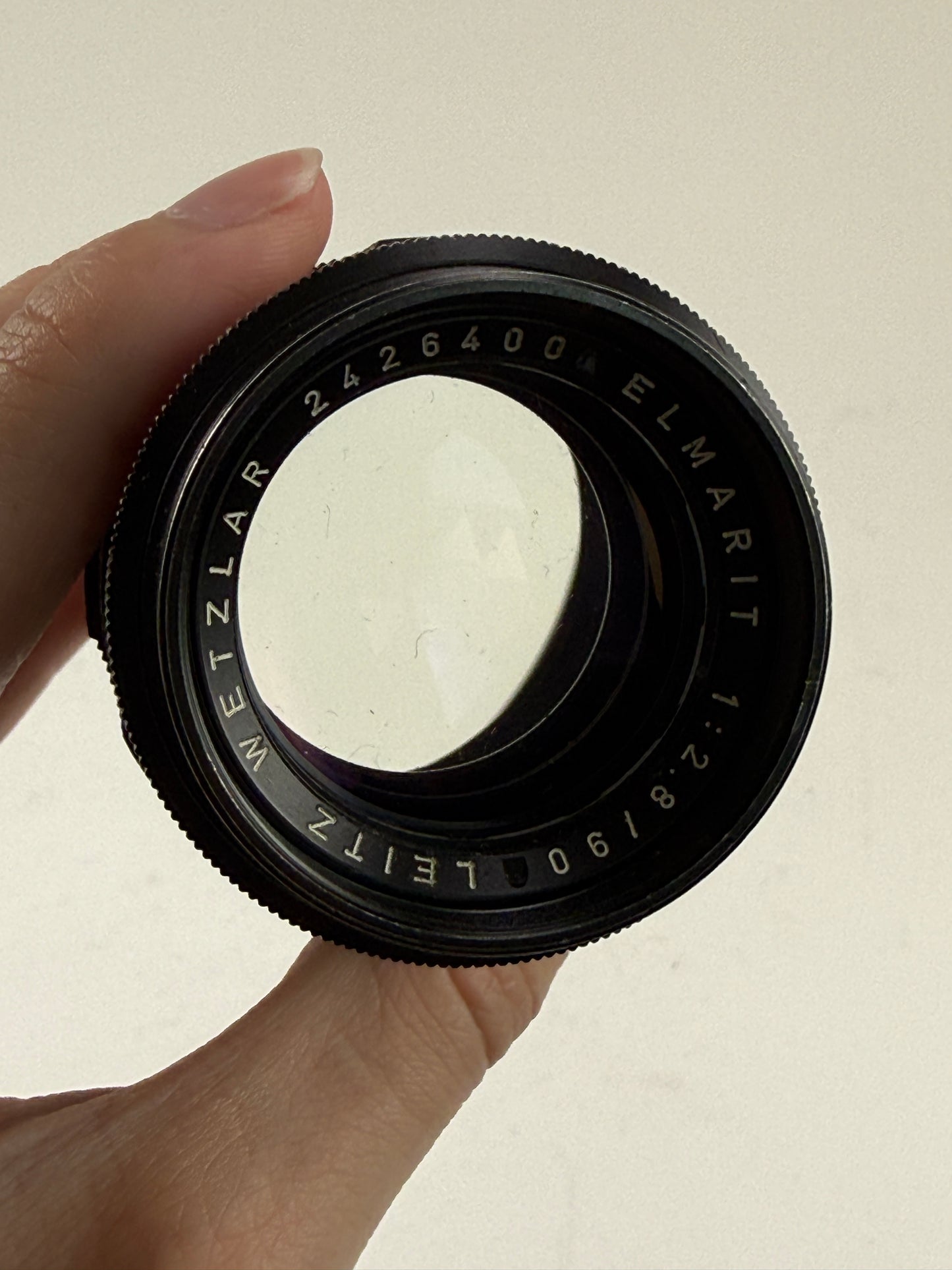 Leica 90mm f2.8 Elmarit Black M mount lens