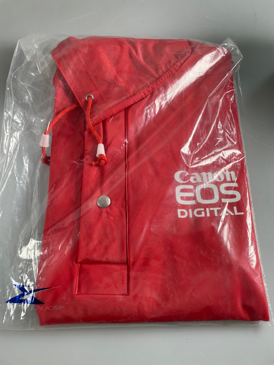 Canon EOS Digital Red rain jacket poncho Rare