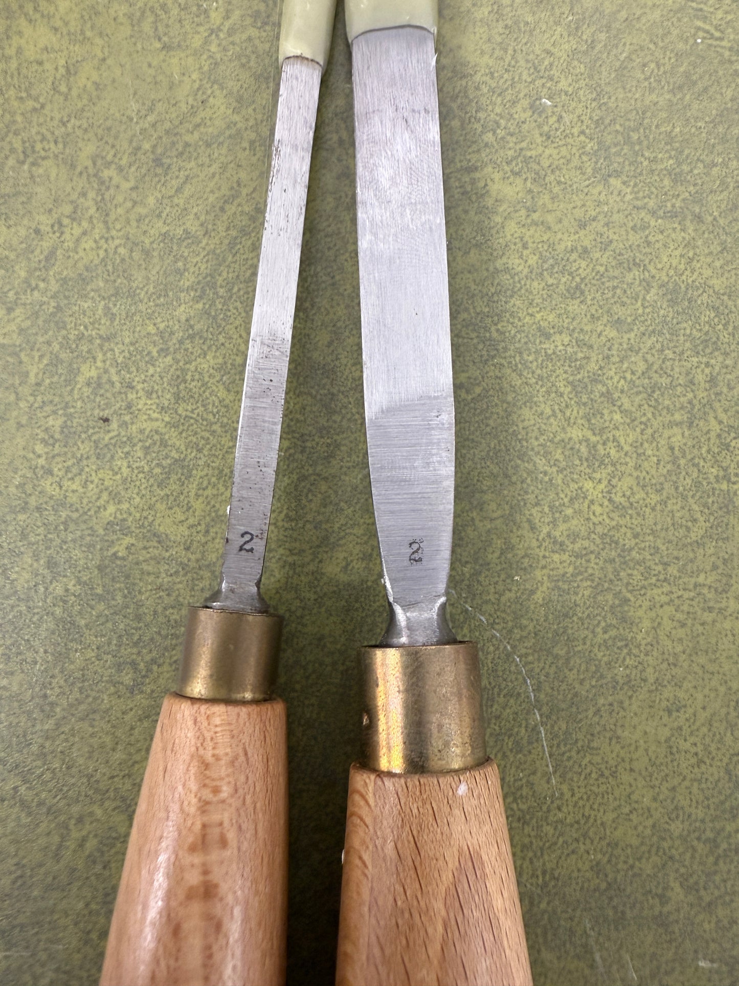 Vintage Ashley Iles Carving Gouge set of 2 No 2 Chisels