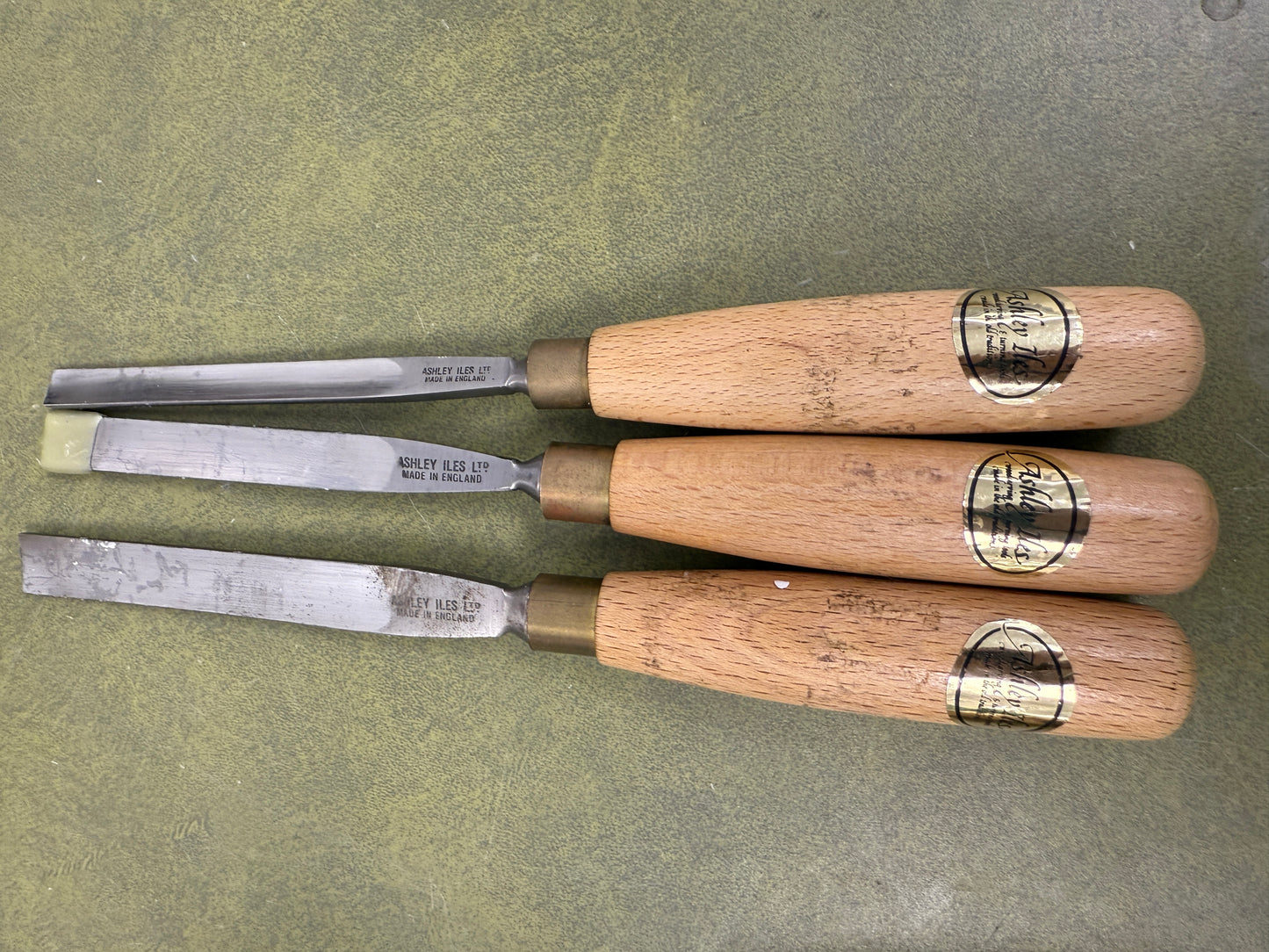 Vintage Ashley Iles Carving Gouge set of 3 No 3 Chisel