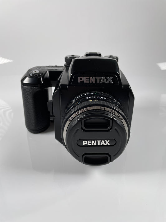 Pentax 645N Medium Format Film Camera + smc FA 75mm f2.8 Lens