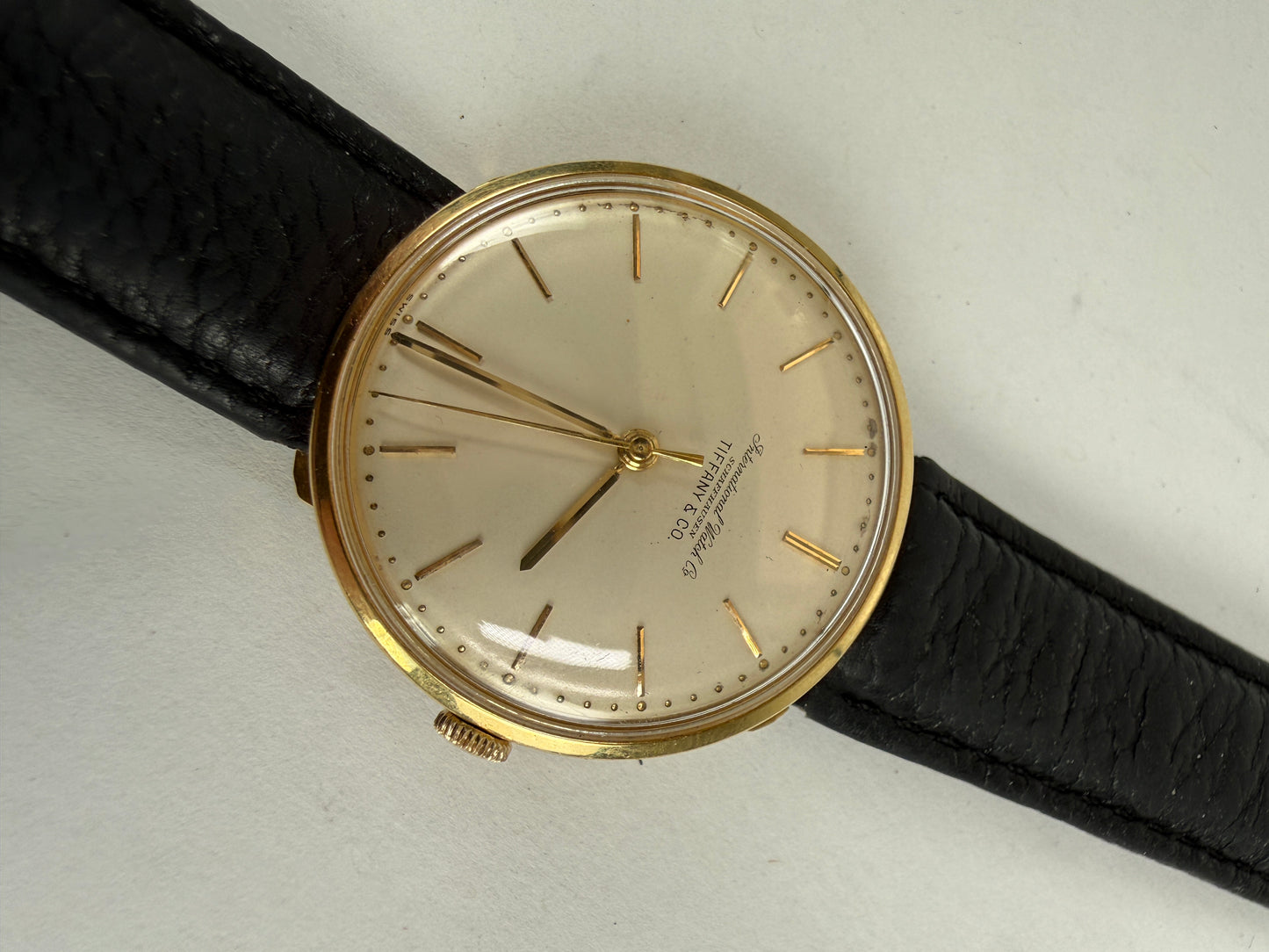 IWC Tiffany & Co. Schaffhausen Dial 34mm Watch 18K Yellow Gold Manual Wind 401 Movement
