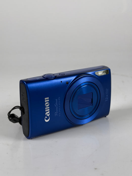 Canon PowerShot ELPH 170 IS Digital Camera Blue 20MP 12x Zoom