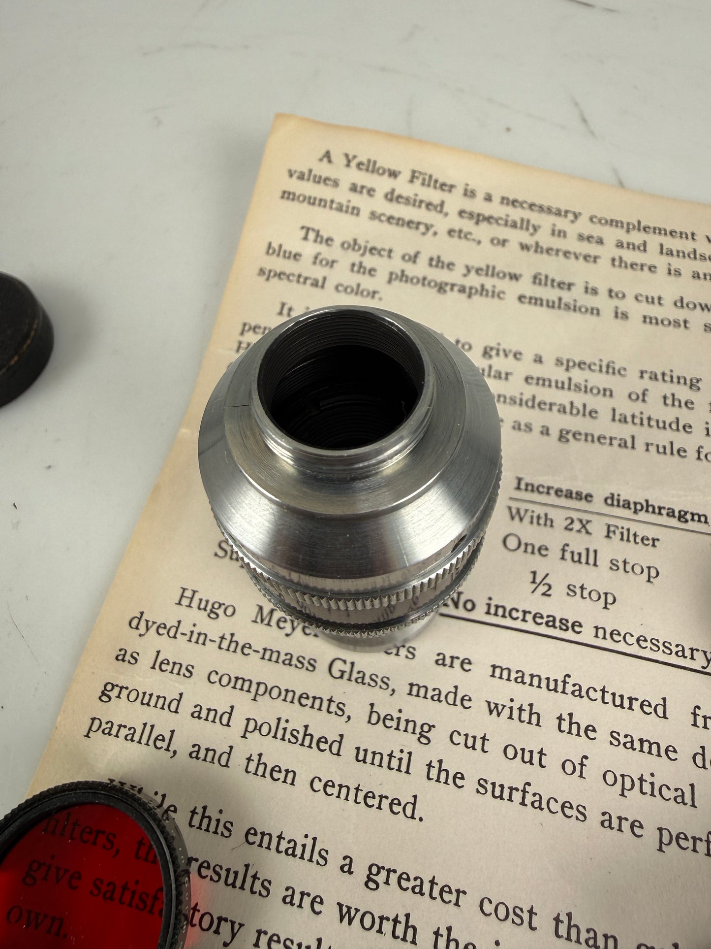 Hugo Meyer Gorlitz Trioplan 1.5 inch 1 1/2 inch f2.8 D mount lens w/ filters