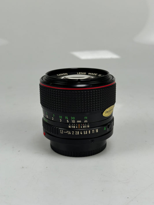 Canon FD L 50mm f1.2 Lens