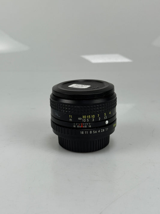 Pentax K Mount Sears Auto MC 50mm f1.7 Manual Focus Prime Lens