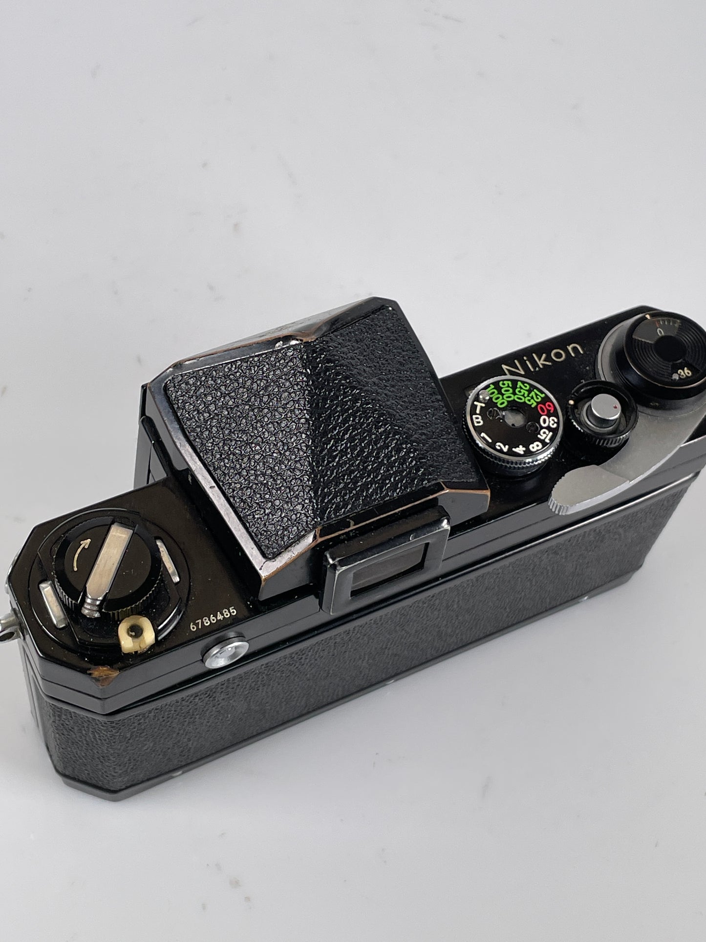 Nikon F Black body prism eye level finder 35mm film camera