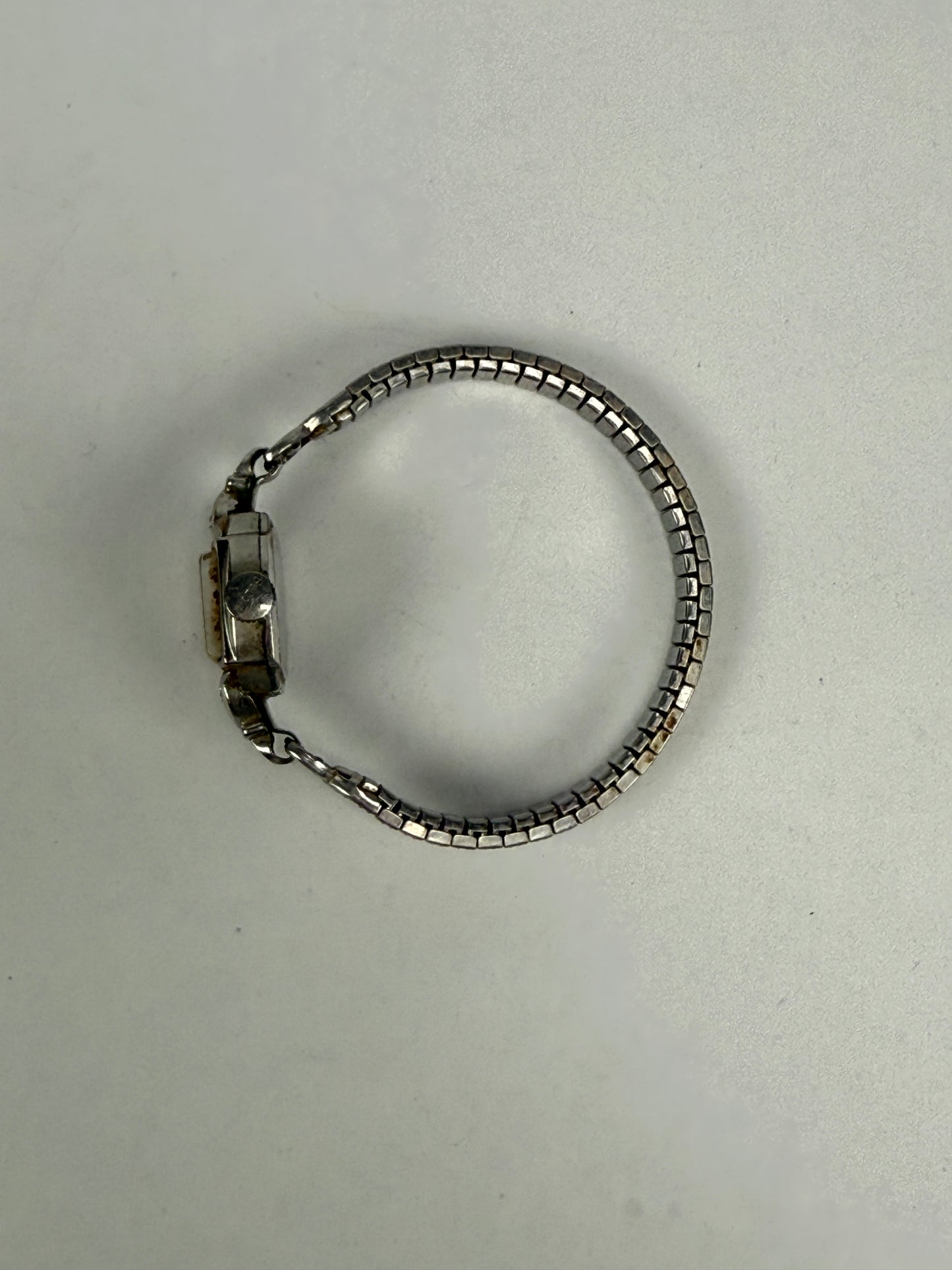 Vintage Ladies BULOVA 23 Diamonds 10K RGP Watch white rolled gold plate