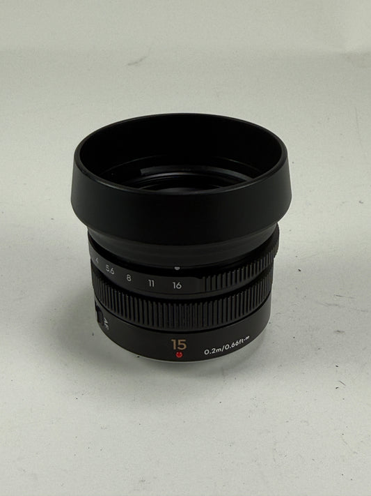 Panasonic Leica DJI 15mm f1.7 Lens for MFT Micro Four Thirds Mount Cameras