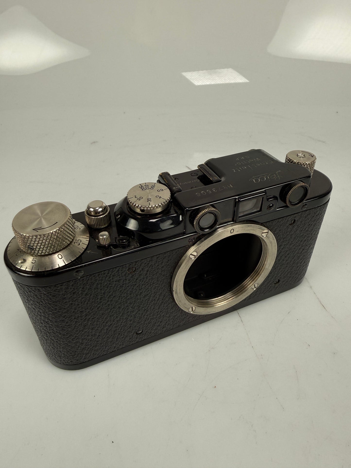 Leica II Model D 35mm Film Rangefinder Black Camera Body “Germany” hot shoe