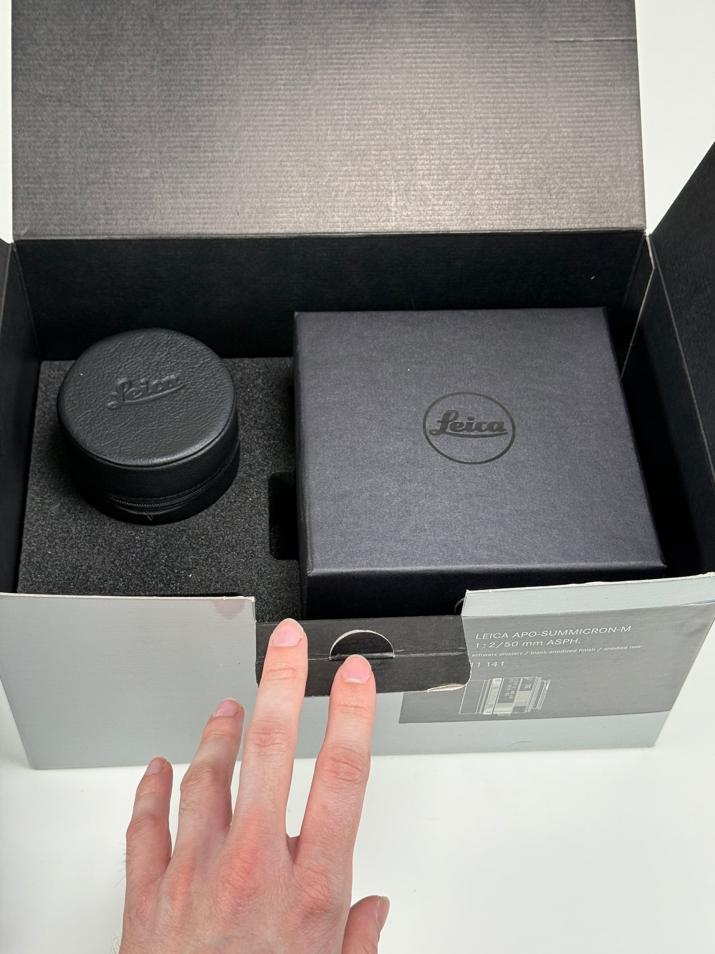 Leica APO-Summicron-M 50mm f2 ASPH (BLACK) 11141 BOX, CASE, MANUAL ONLY