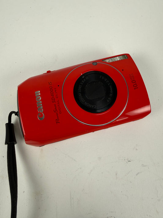 Canon PowerShot SD4000 IS 10.0 MP Compact Digital Camera Red