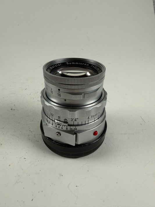 Leica Leitz Wetzlar Summicron-M 50mm F2 Dual Range DR f2 Lens Rigid