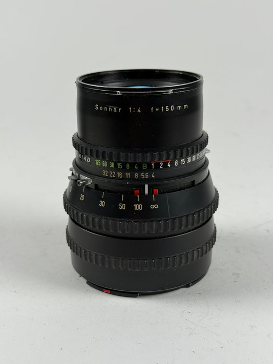 Hasselblad 150mm f4 Zeiss Sonnar C T* black Lens 150/4 Chrome
