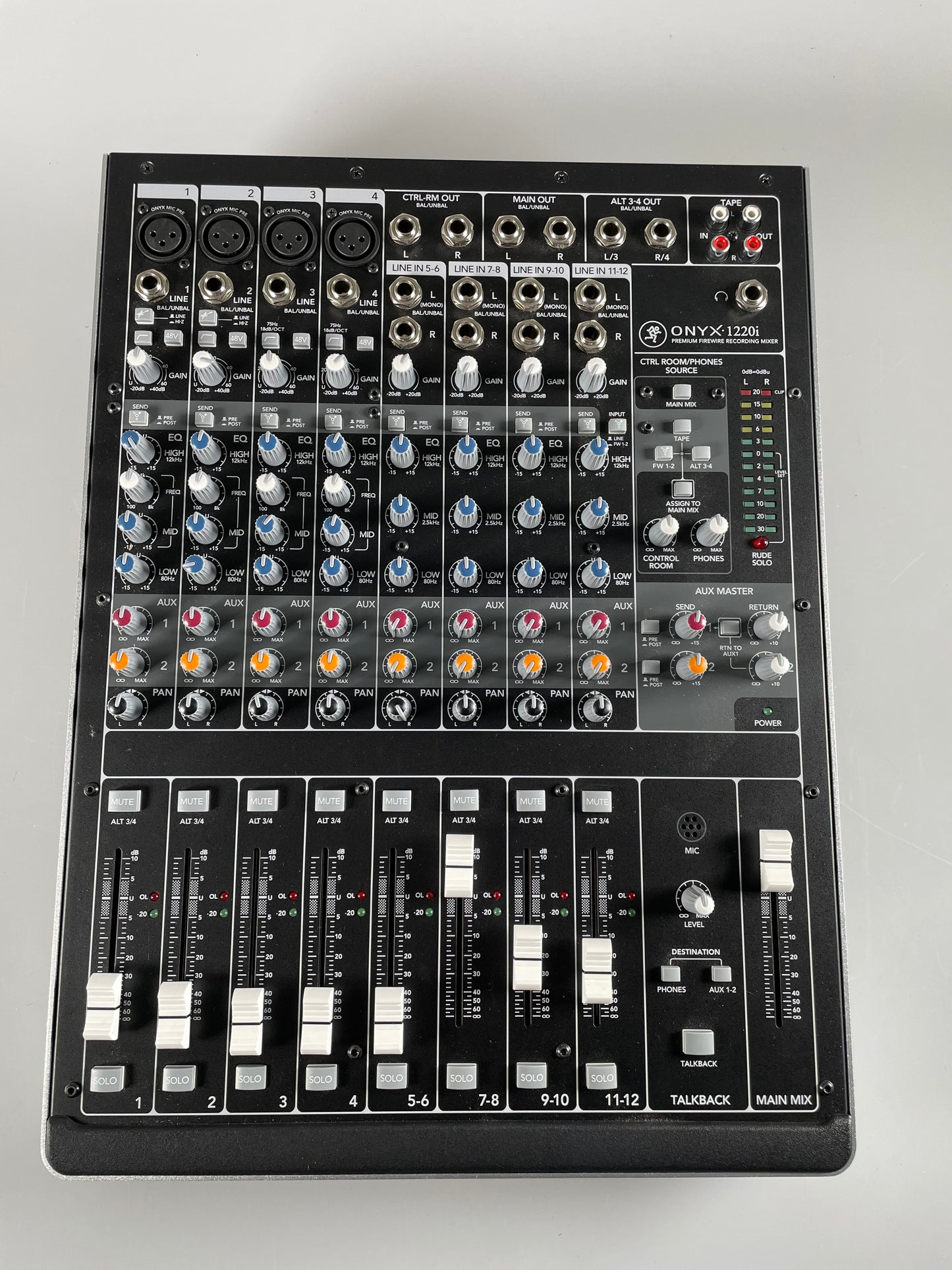 MACKIE ONYX 1220i 12-CHANNEL AUDIO MIXER FIREWIRE