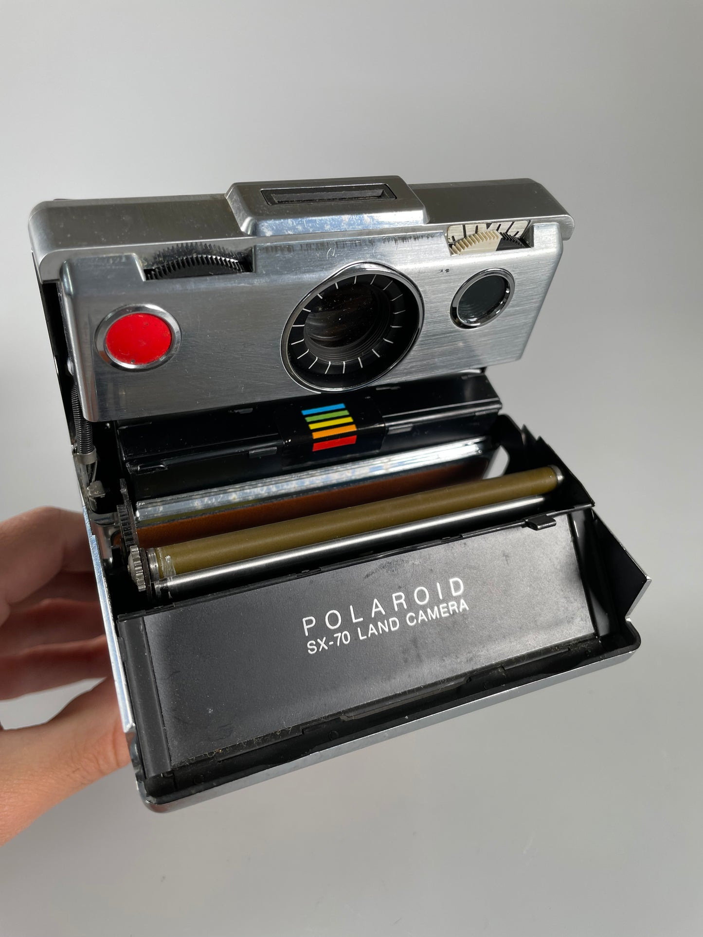 Polaroid SX-70 Land Camera Folding Brown Leather