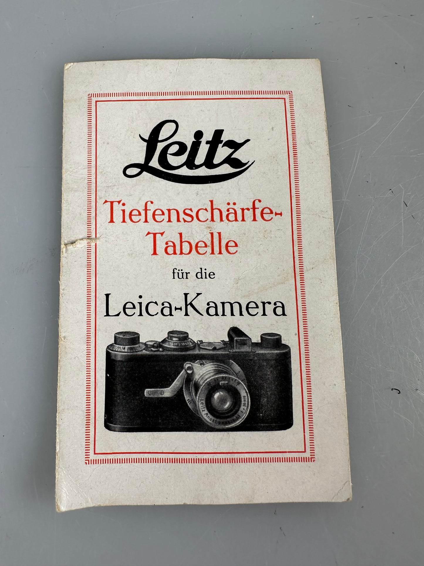 Leica I Model A 50mm Anastigmat f3.5 depth of field table Tiefenschärfe-Tabelle