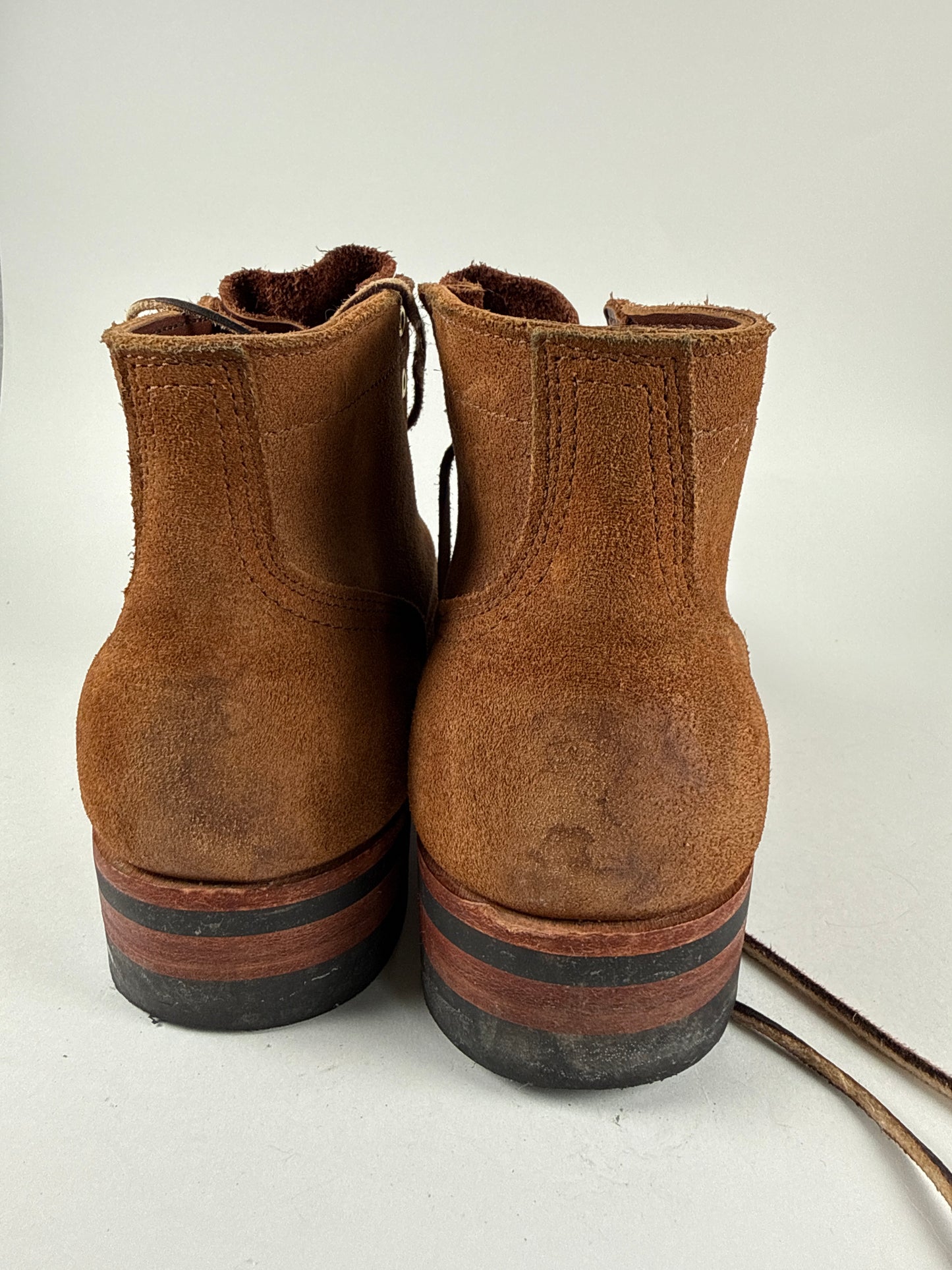 Nick's Boots Light Brown Roughout Suede Leather Boots Size 10.5D